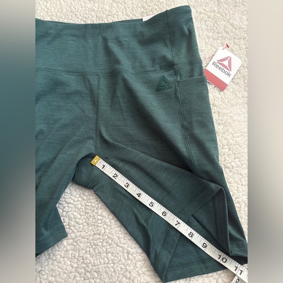 Reebok Women's Dark Green Bike Shorts - Picture 7 of 8